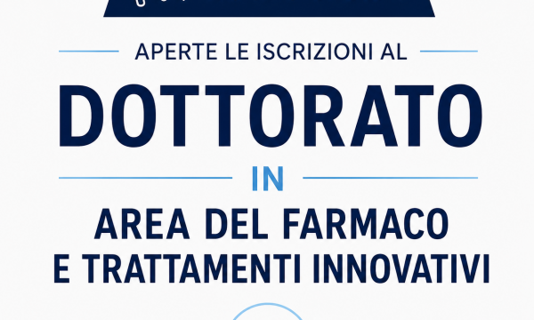 Iscrizione Bando 42 ciclo Dottorato Area del Farmaco e Trattamenti Innovativi. Scadenza 11 Giugno 2026 ore 12.00.